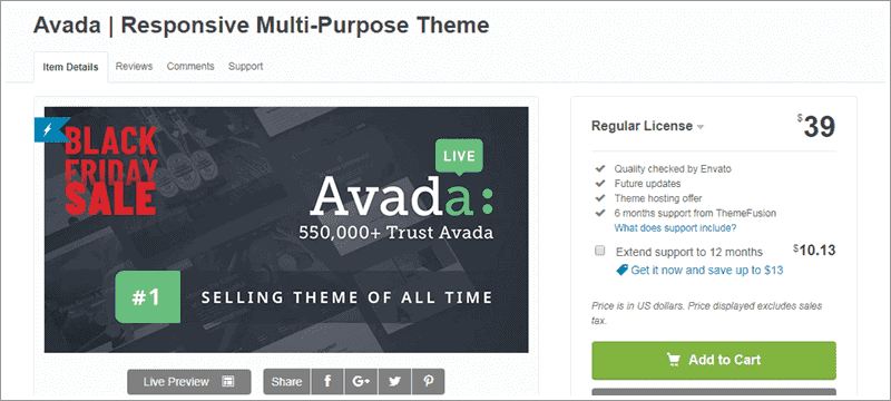 avada theme