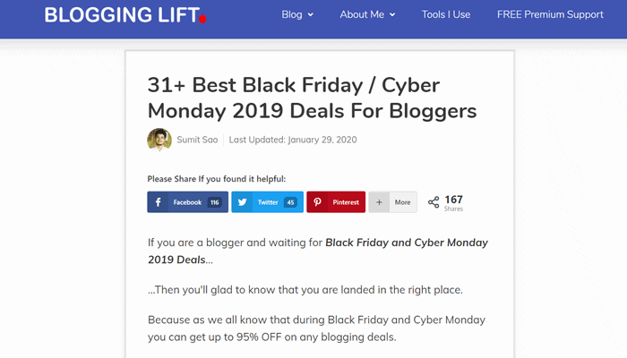 blogging lift