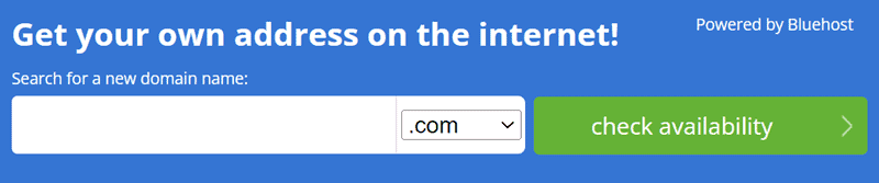 bluehost domain search