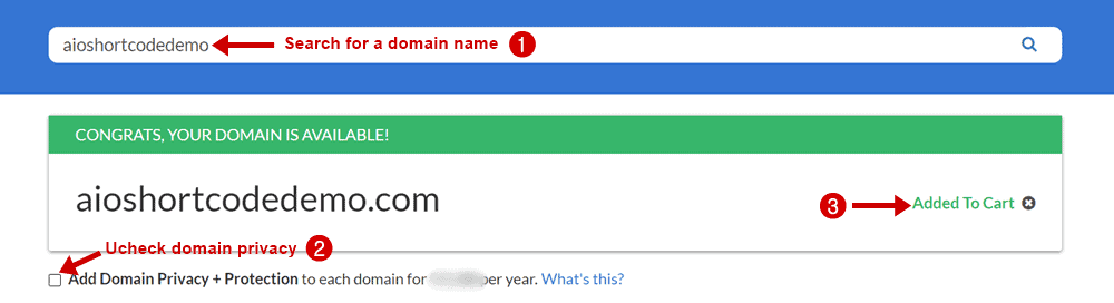 bluehost free domain