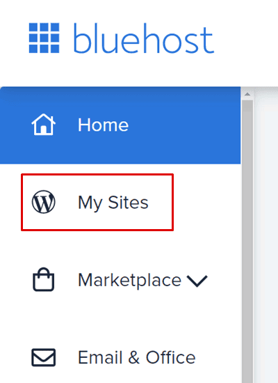 bluehost my sites