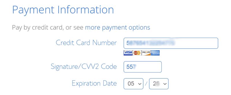 bluehost payment options
