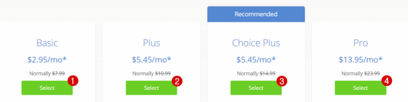 bluehost pricing