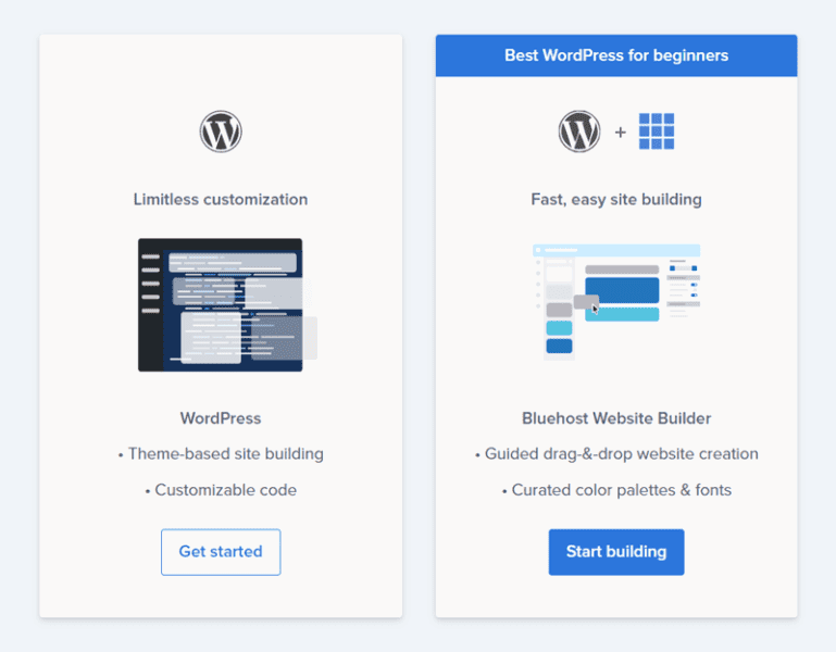 bluehost wordpress installation methods