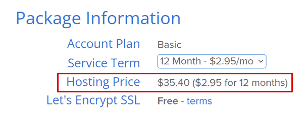 bluehost yearly cost