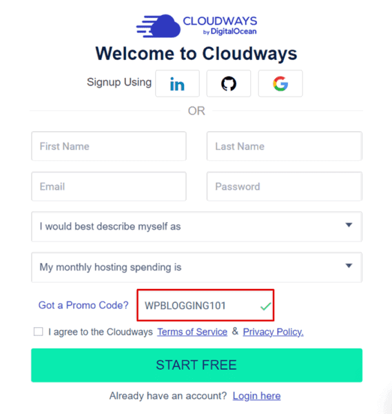 cloudways promo code