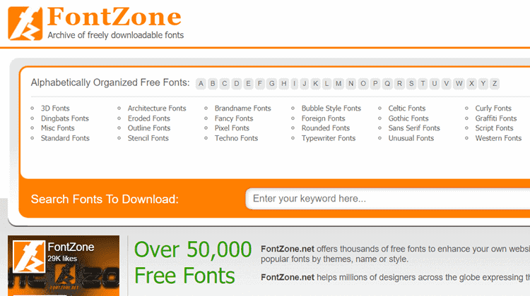 font zone