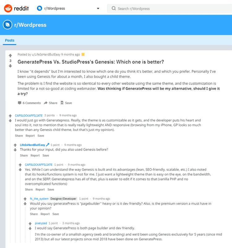 generatepress vs genesis reddit