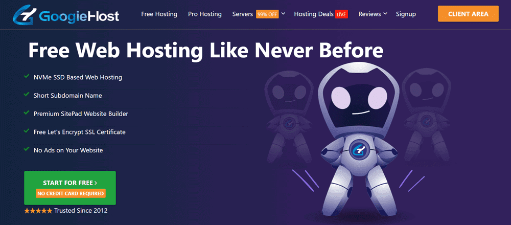 googiehost free web hosting