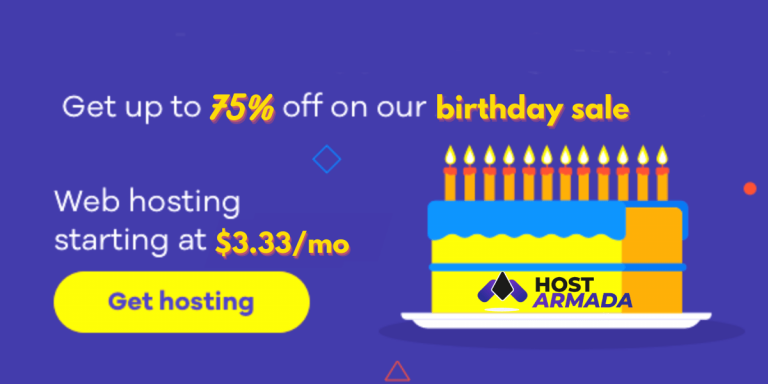 HostArmada Birthday Sale 2024 – ? 75% Instant Discount Deal