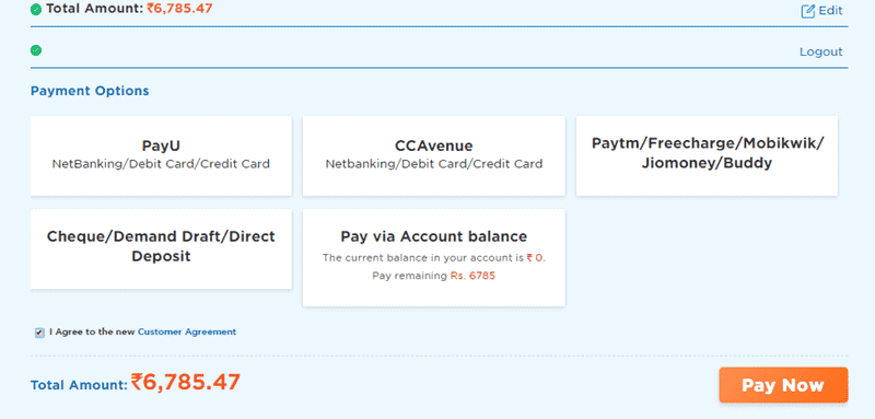 hostgator india payment method
