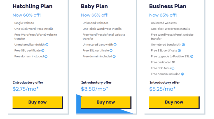 hostgator pricing