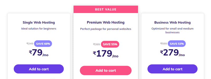 hostinger india pricing