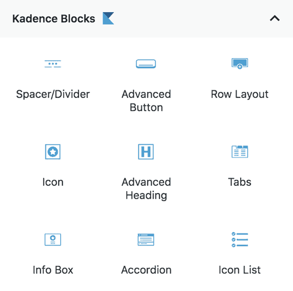 kadence conversions blocks