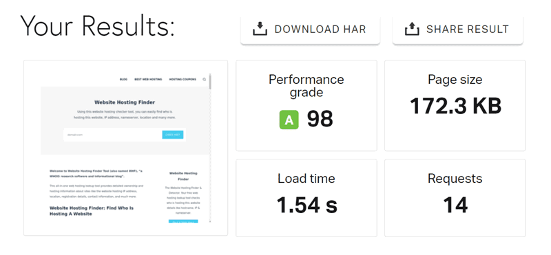 kadence theme speed test pingdom