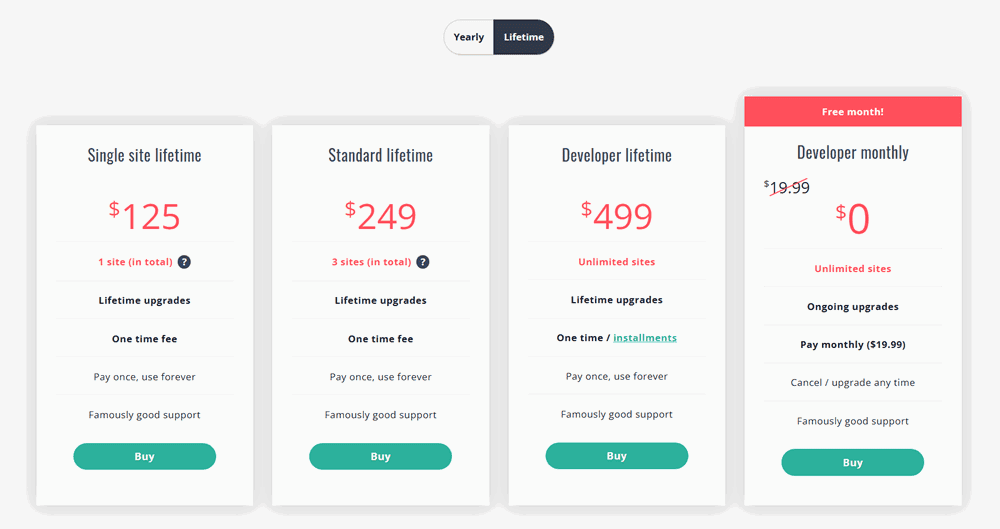 micrpthemer pricing lifetime