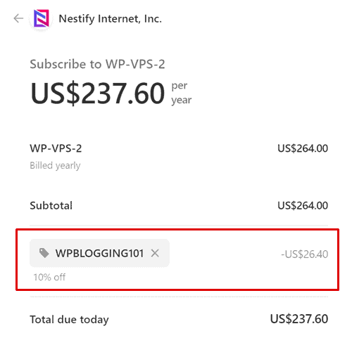nestify coupon
