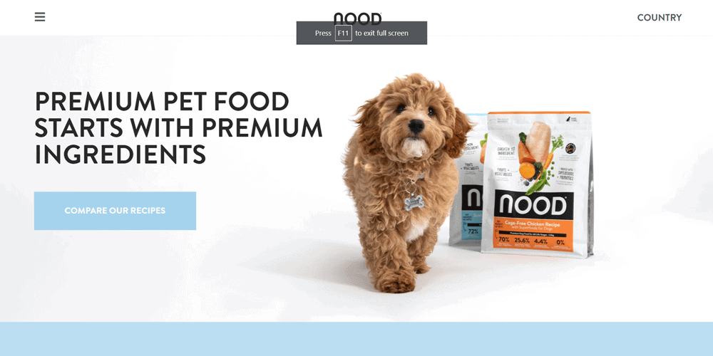 nood pet fool elementor website examples