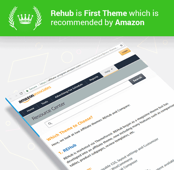 rehub theme recommended by amazon