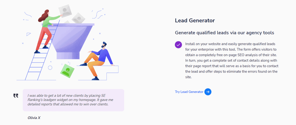 se ranking lead generator