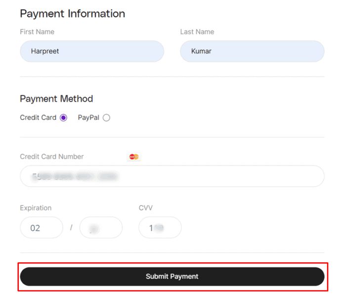 solidwp payment method