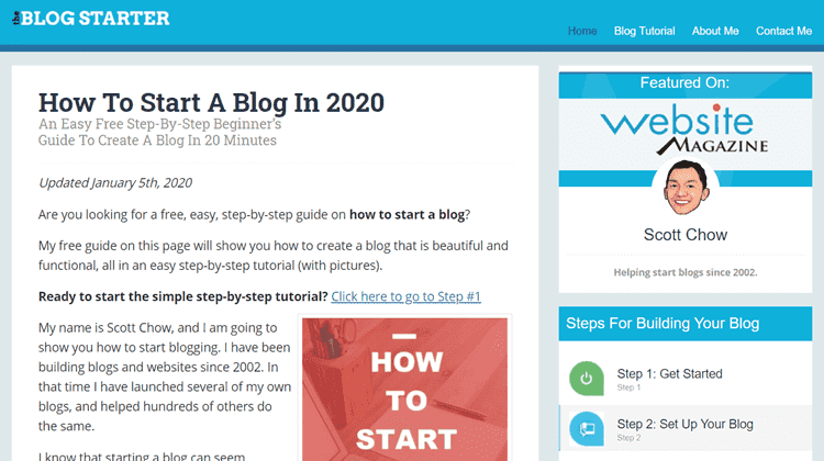 the blog starter