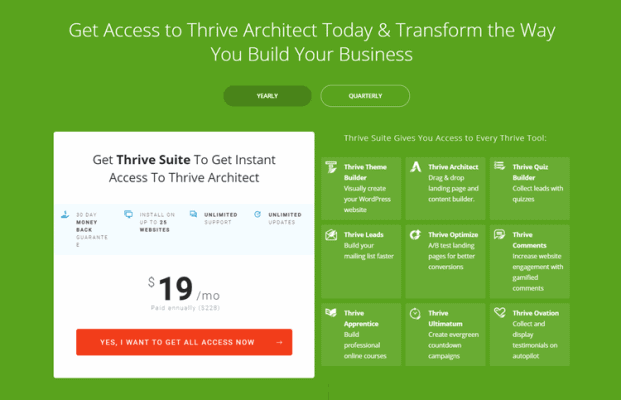 thrive suite pricing