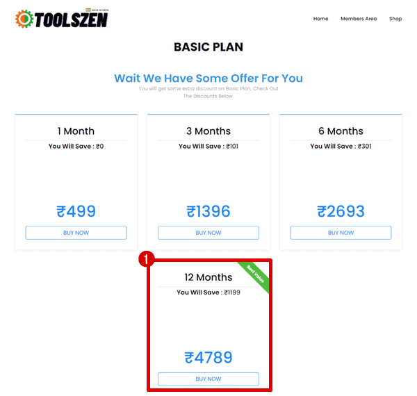 toolszen basic plan