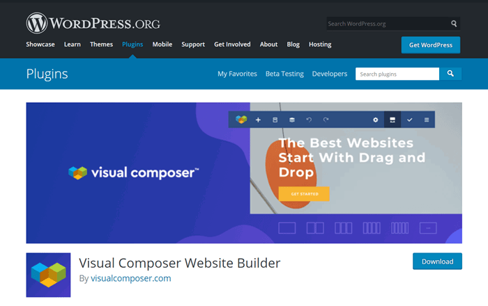 visual composer wordpress plugin