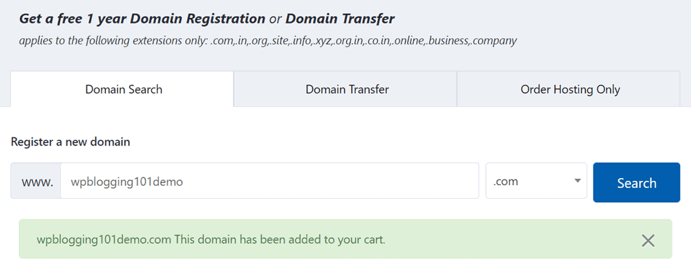 youstable free domain